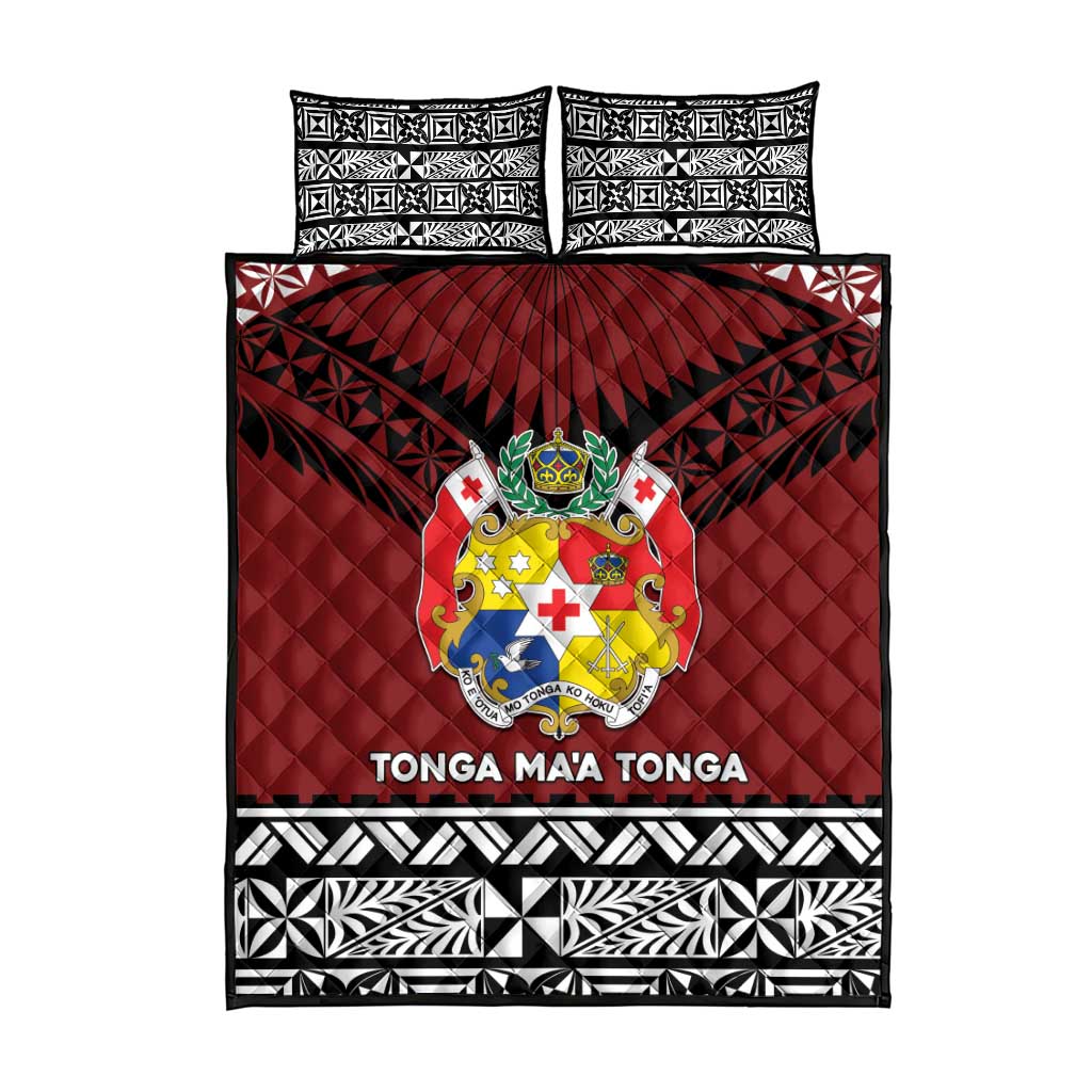 Tonga Constitution Day Quilt Bed Set Tongan Kupesi Ngatu Pattern LT05 - Polynesian Pride