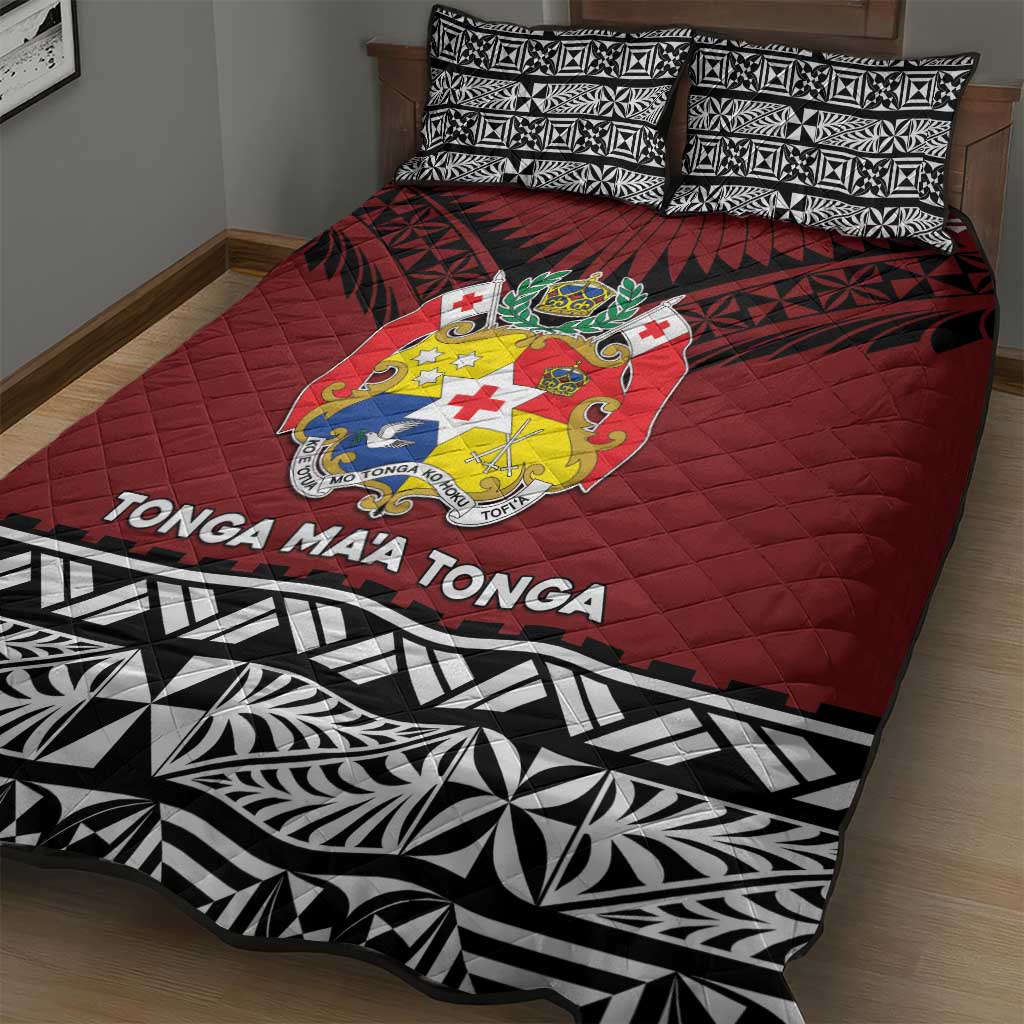 Tonga Constitution Day Quilt Bed Set Tongan Kupesi Ngatu Pattern LT05 - Polynesian Pride