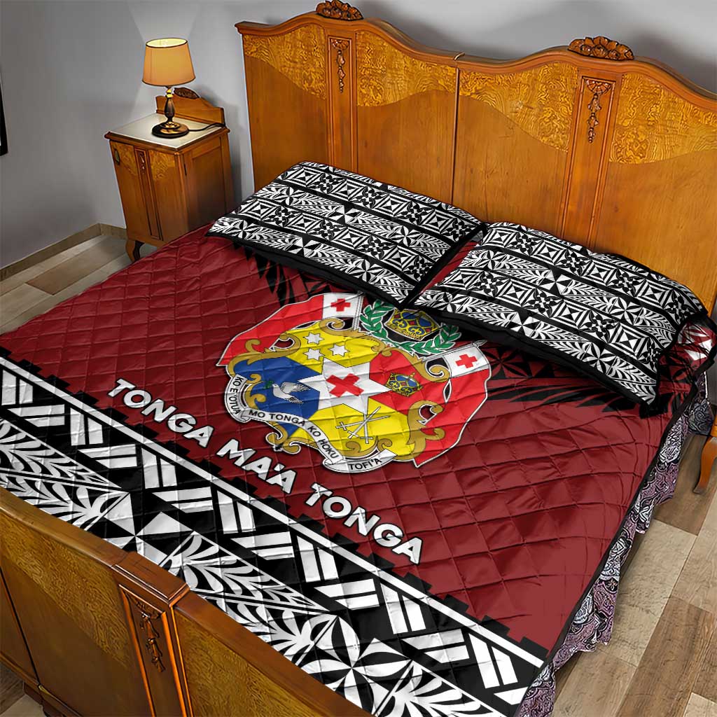 Tonga Constitution Day Quilt Bed Set Tongan Kupesi Ngatu Pattern LT05 - Polynesian Pride