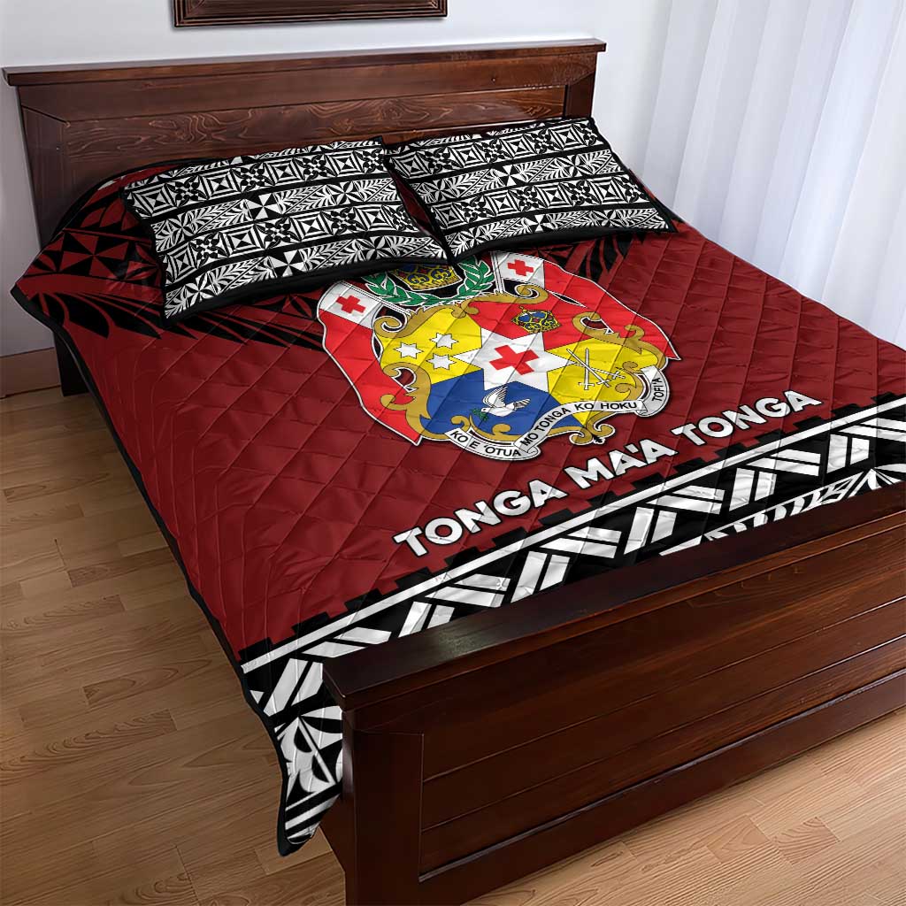 Tonga Constitution Day Quilt Bed Set Tongan Kupesi Ngatu Pattern LT05 - Polynesian Pride