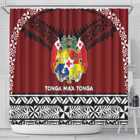 Tonga Constitution Day Shower Curtain Tongan Kupesi Ngatu Pattern LT05 - Polynesian Pride