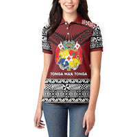 Personalised Tonga Constitution Day Women Polo Shirt Tongan Kupesi Ngatu Pattern LT05 - Polynesian Pride