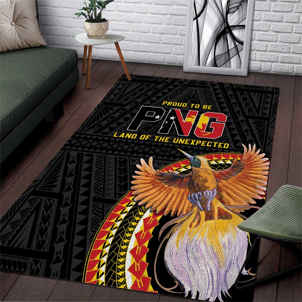 Papua New Guinea Tok Pisin Wik Area Rug Land Of The Unexpected LT05 Black - Polynesian Pride