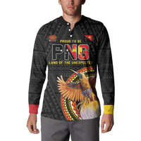 Papua New Guinea Tok Pisin Wik Button Sweatshirt Land Of The Unexpected LT05 - Polynesian Pride