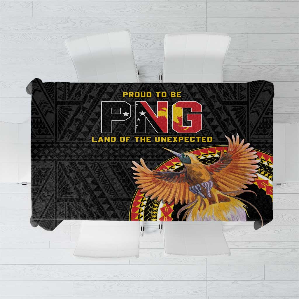Papua New Guinea Tok Pisin Wik Tablecloth Land Of The Unexpected LT05 Black - Polynesian Pride