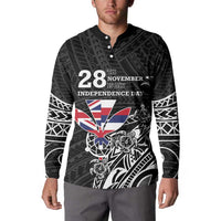Hawaii November 28th Is My Independence Day Button Sweatshirt LT05 - Polynesian Pride