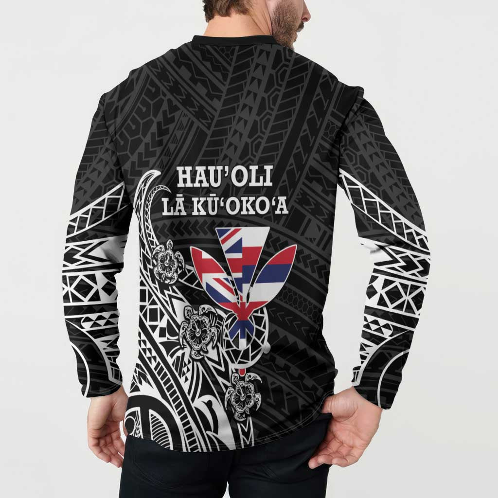 Hawaii November 28th Is My Independence Day Button Sweatshirt LT05 - Polynesian Pride
