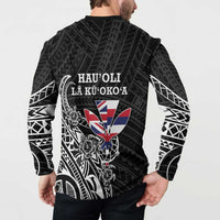 Hawaii November 28th Is My Independence Day Button Sweatshirt LT05 - Polynesian Pride