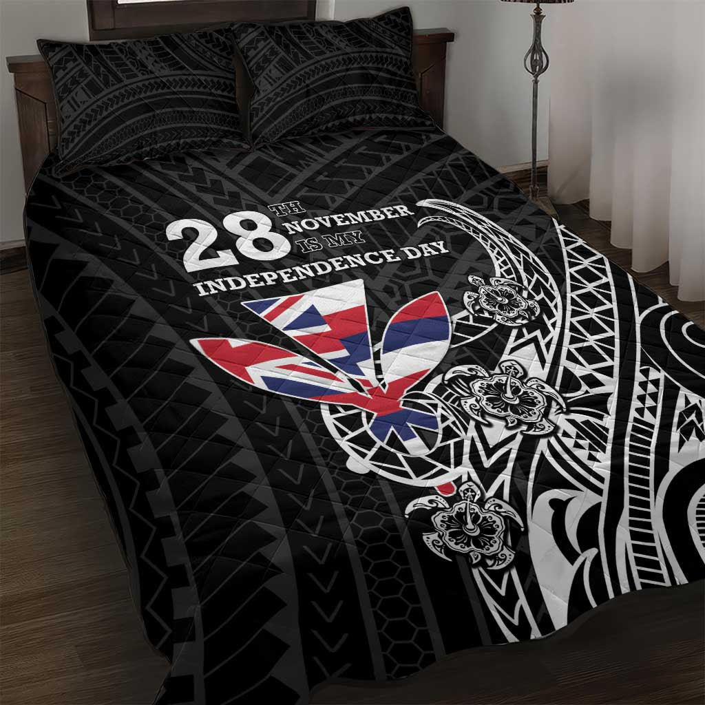 Hawaii November 28th Is My Independence Day Quilt Bed Set LT05 Black - Polynesian Pride