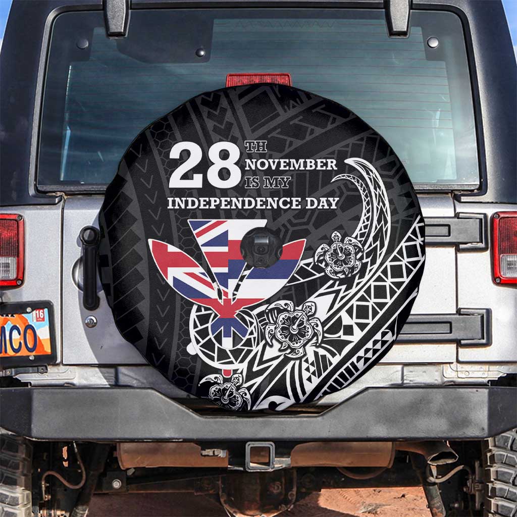 Hawaii November 28th Is My Independence Day Spare Tire Cover LT05 Black - Polynesian Pride