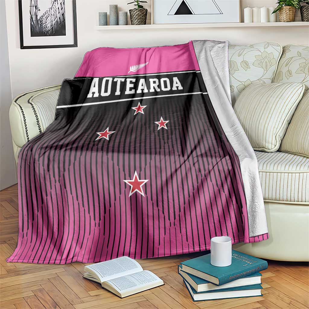 New Zealand Women Cricket Blanket Pink Simple Style LT05 Pink - Polynesian Pride