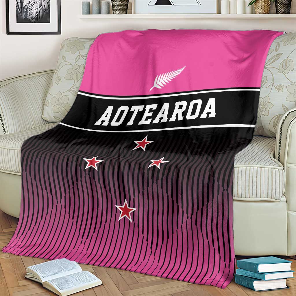 New Zealand Women Cricket Blanket Pink Simple Style LT05 - Polynesian Pride
