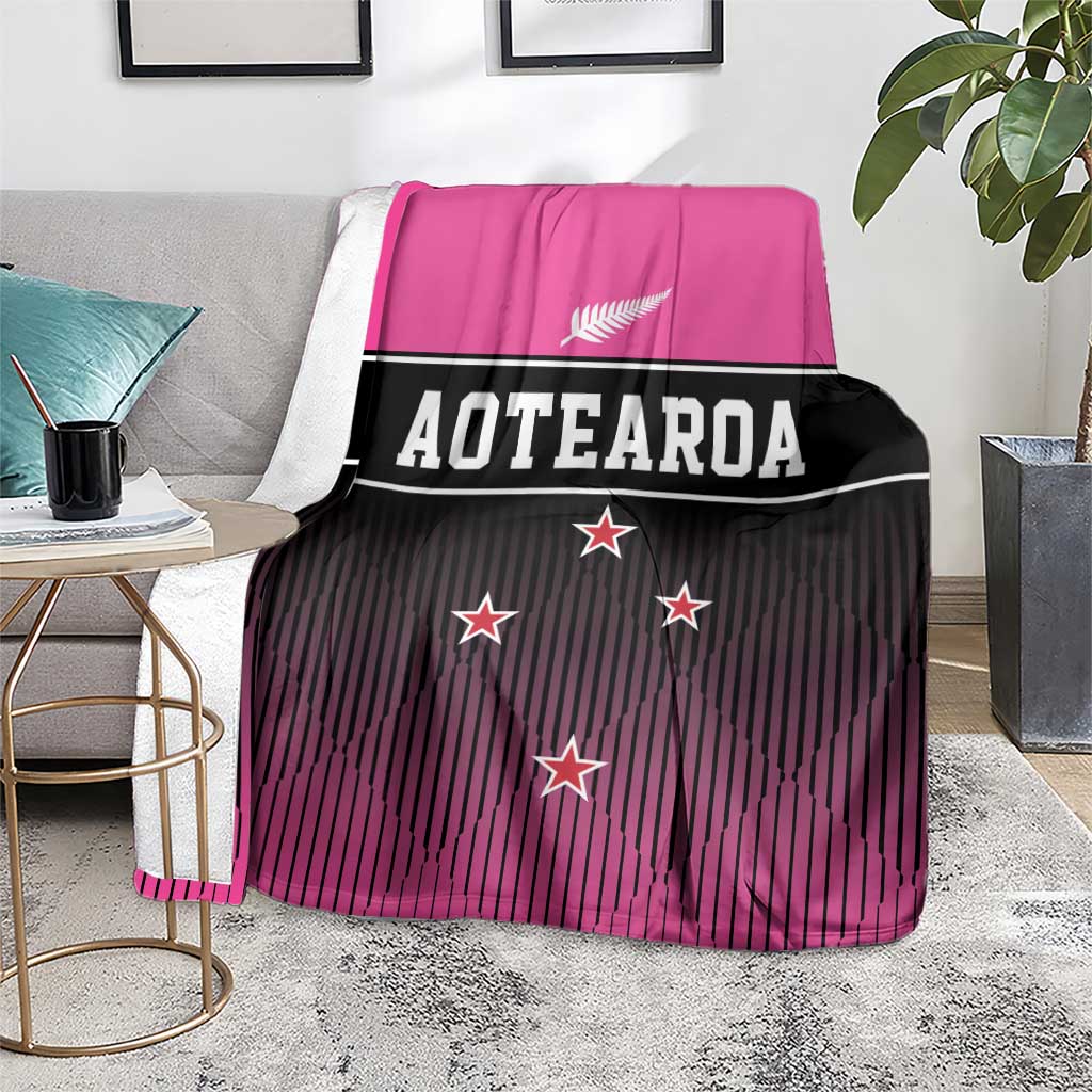 New Zealand Women Cricket Blanket Pink Simple Style LT05 - Polynesian Pride