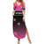 Custom New Zealand Women Cricket Family Matching Summer Maxi Dress and Hawaiian Shirt Pink Simple Style