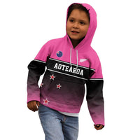 Custom New Zealand Women Cricket Kid Hoodie Pink Simple Style LT05 - Polynesian Pride