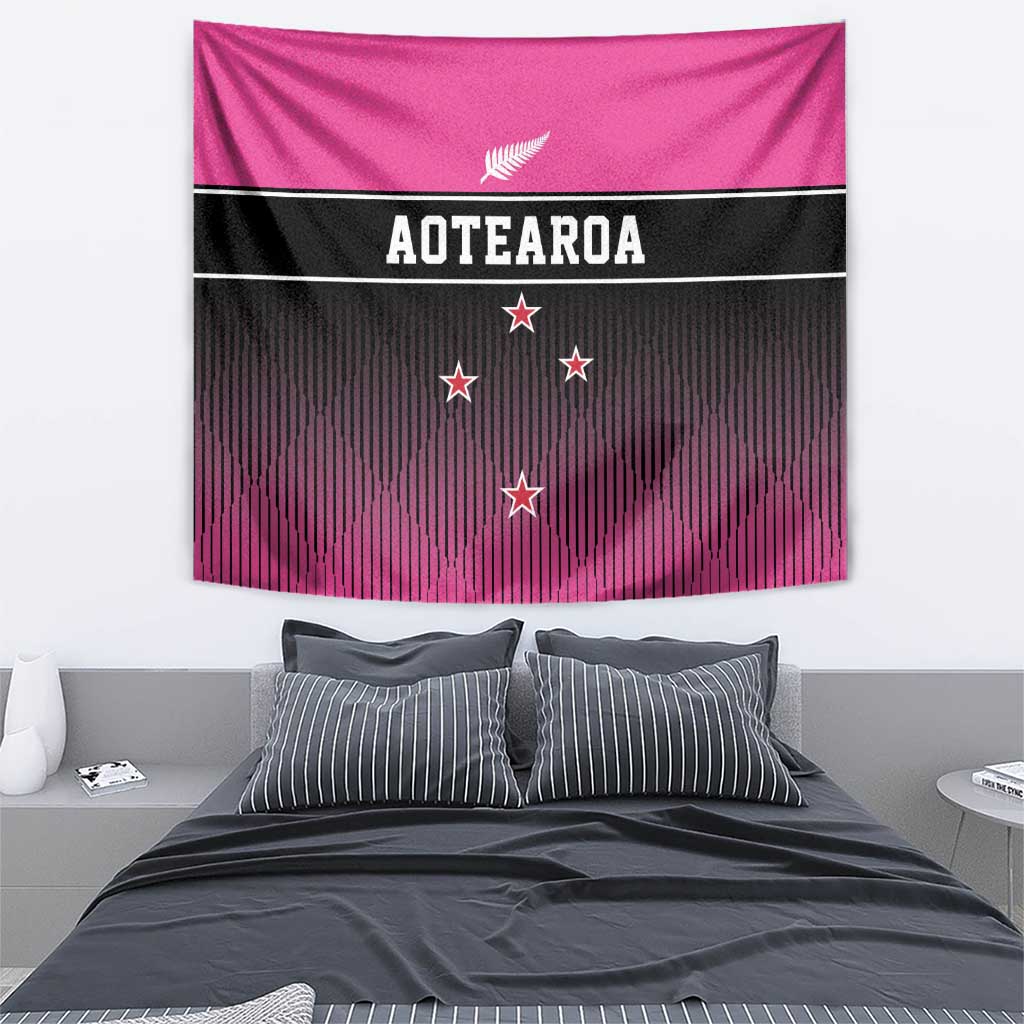 New Zealand Women Cricket Tapestry Pink Simple Style LT05 - Polynesian Pride