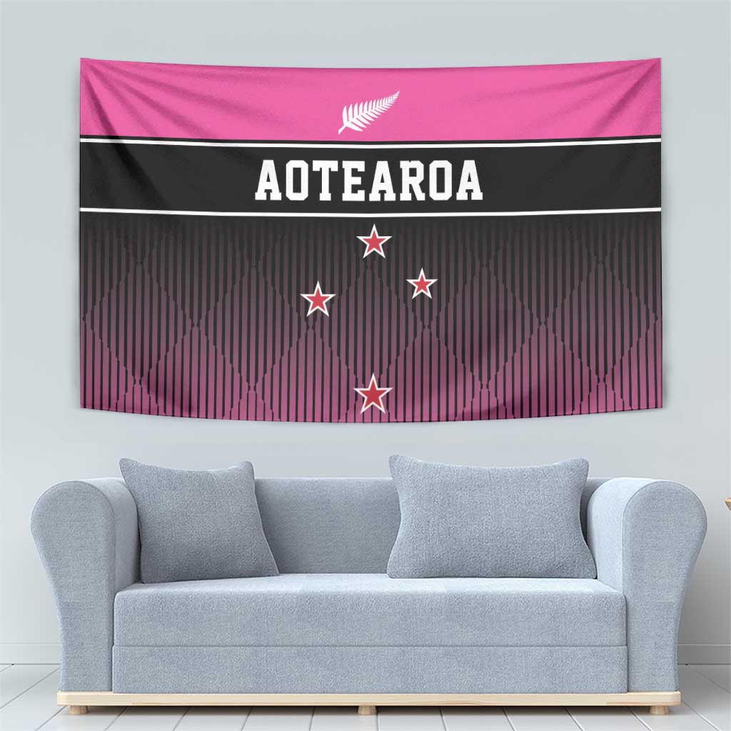 New Zealand Women Cricket Tapestry Pink Simple Style LT05 - Polynesian Pride