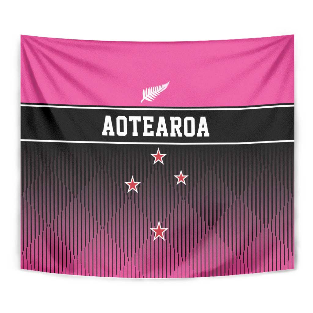 New Zealand Women Cricket Tapestry Pink Simple Style LT05 - Polynesian Pride