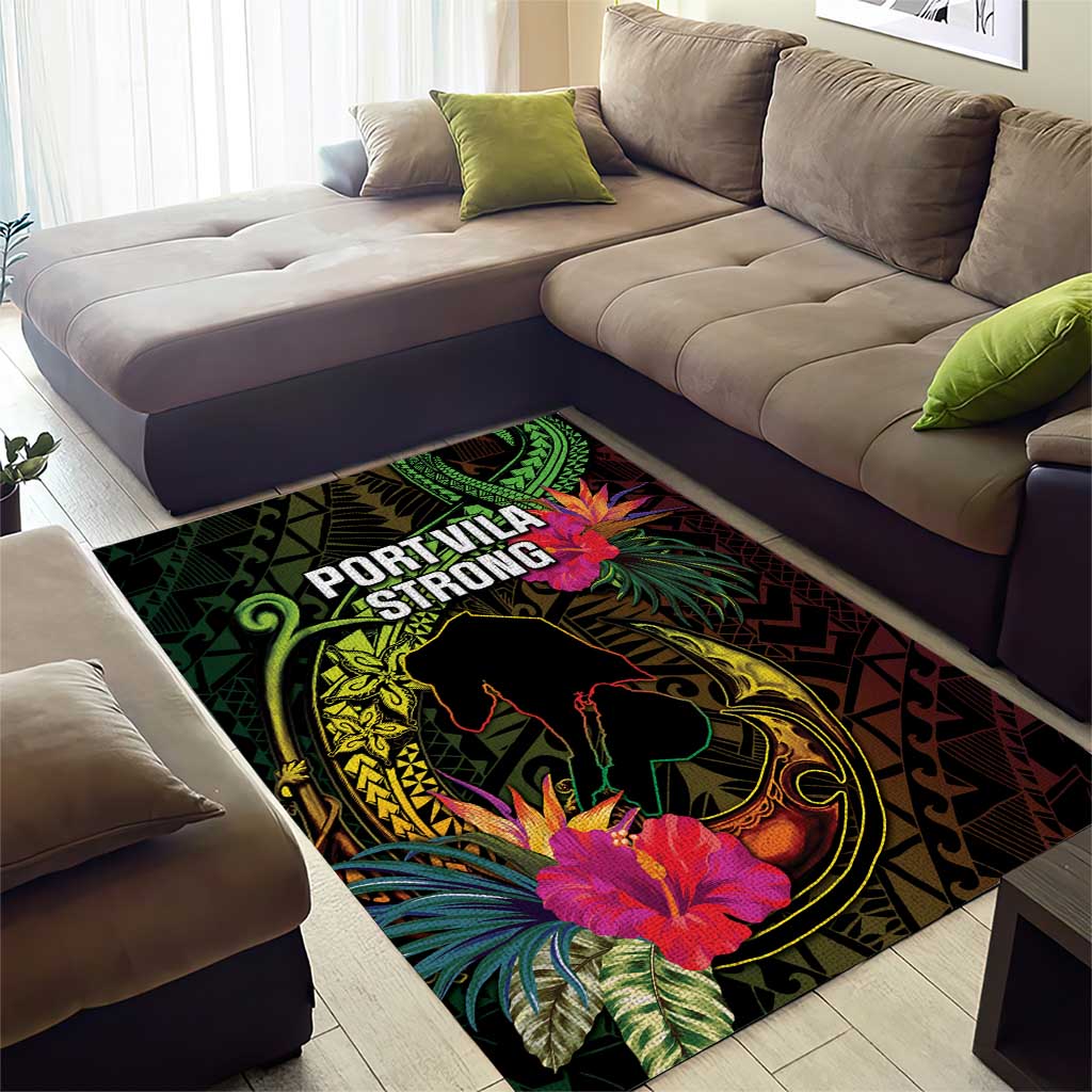 Vanuatu Area Rug Be Strong Pray For Port Vila LT05 - Polynesian Pride