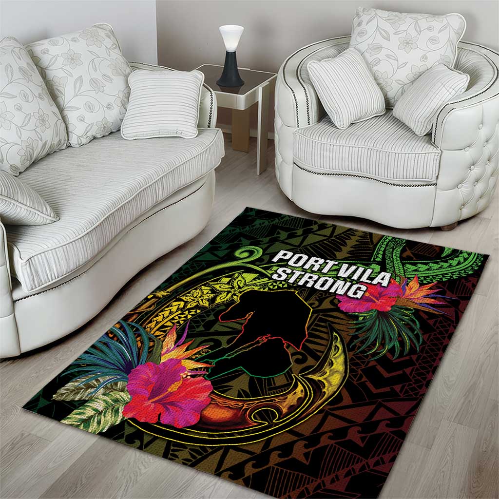Vanuatu Area Rug Be Strong Pray For Port Vila LT05 - Polynesian Pride