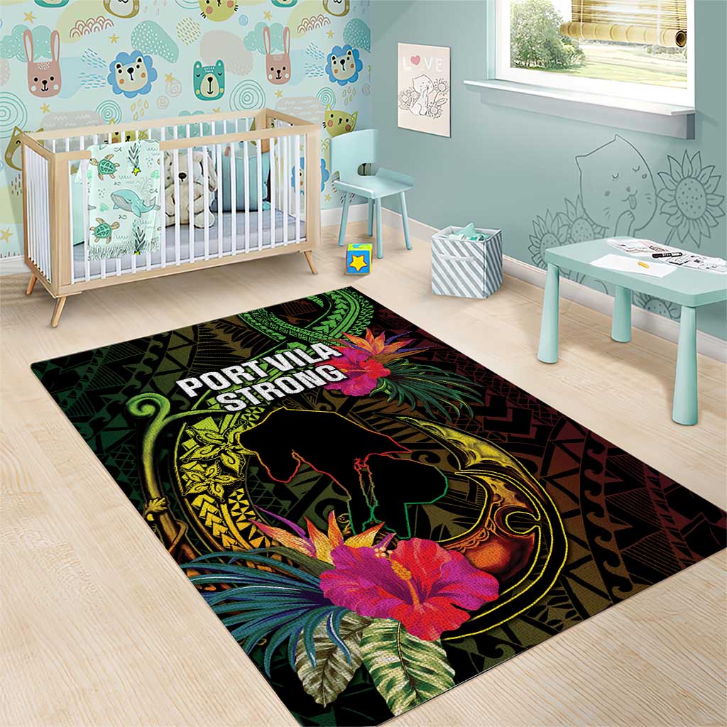 Vanuatu Area Rug Be Strong Pray For Port Vila LT05 - Polynesian Pride