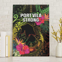 Vanuatu Canvas Wall Art Be Strong Pray For Port Vila LT05 Without Frame Black - Polynesian Pride