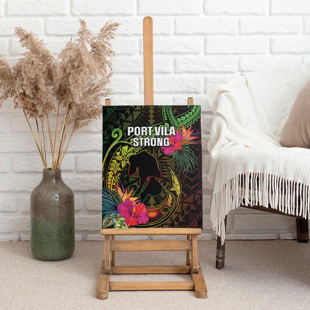 Vanuatu Canvas Wall Art Be Strong Pray For Port Vila LT05 - Polynesian Pride