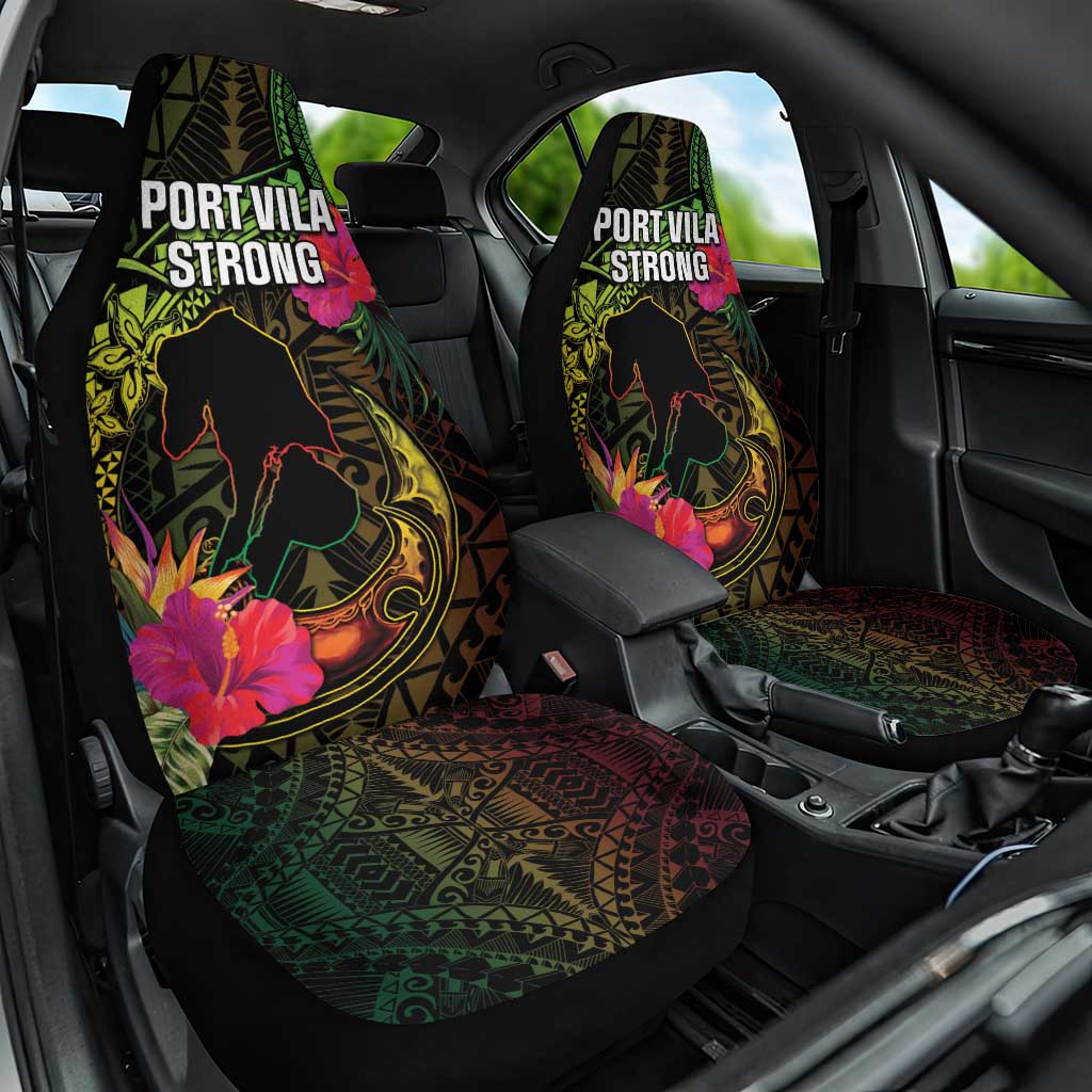 Vanuatu Car Seat Cover Be Strong Pray For Port Vila LT05 One Size Black - Polynesian Pride