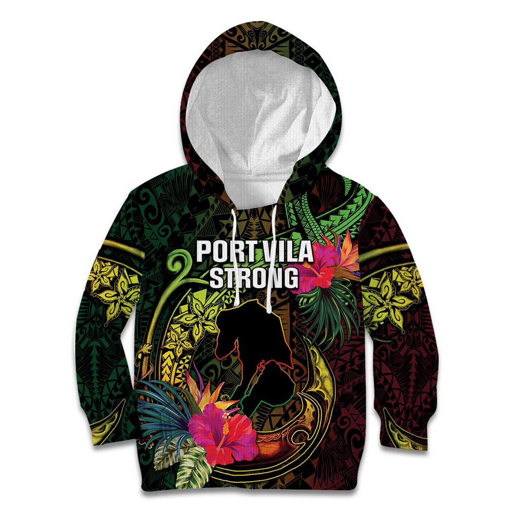 Vanuatu Kid Hoodie Be Strong Pray For Port Vila LT05 Hoodie Black - Polynesian Pride