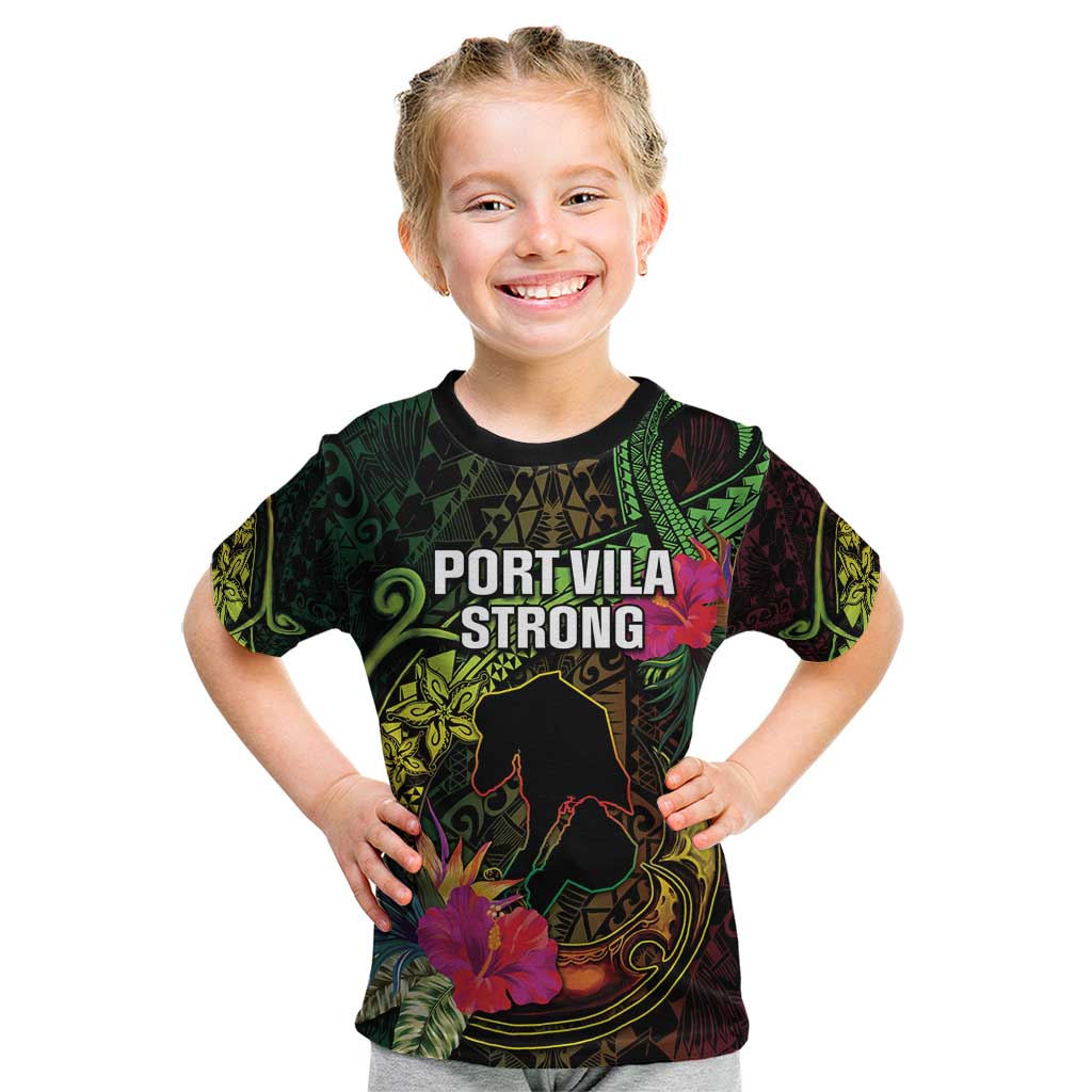 Vanuatu Kid T Shirt Be Strong Pray For Port Vila LT05 Black - Polynesian Pride