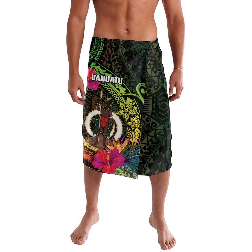 Vanuatu Lavalava Be Strong Pray For Port Vila LT05 Black - Polynesian Pride