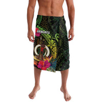 Vanuatu Lavalava Be Strong Pray For Port Vila LT05 Black - Polynesian Pride