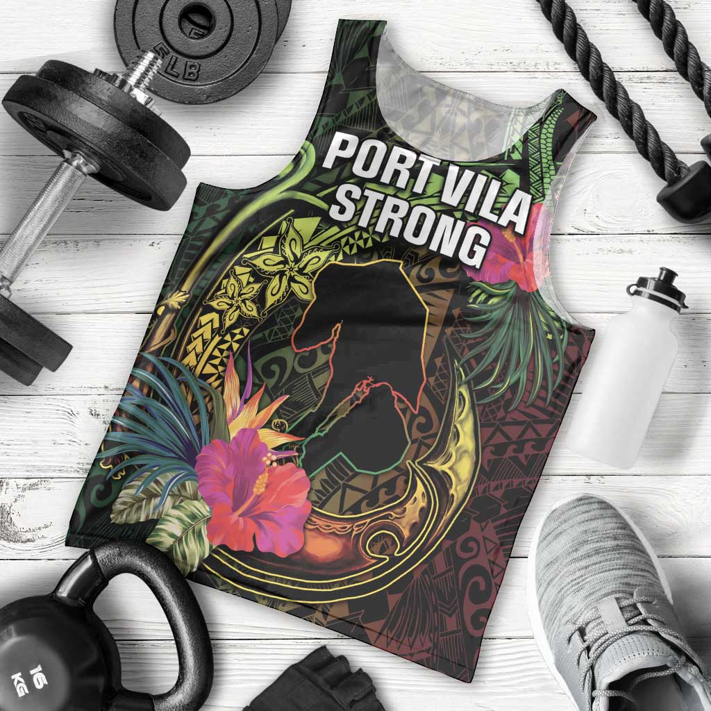 Vanuatu Men Tank Top Be Strong Pray For Port Vila LT05 - Polynesian Pride
