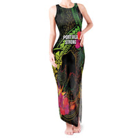 Vanuatu Tank Maxi Dress Be Strong Pray For Port Vila LT05 Women Black - Polynesian Pride