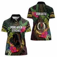 Vanuatu Women Polo Shirt Be Strong Pray For Port Vila LT05 - Polynesian Pride