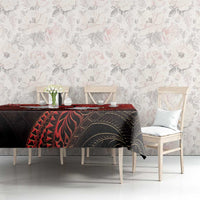 Hawaii and Japan Together Tablecloth Polynesian Art Tattoo With Cranes And Sakura LT05 - Polynesian Pride