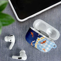 Hawaii And Japan AirPods Case Plumeria Lei With Koi Fish Blue LT05 - Polynesian Pride