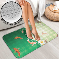 Hawaii And Japan Bathroom Set Plumeria Lei With Koi Fish Green LT05 - Polynesian Pride