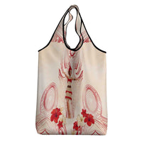 Siva Samoa Grocery Bag Samoan Taupou With Polynesian Pattern LT05 - Polynesian Pride