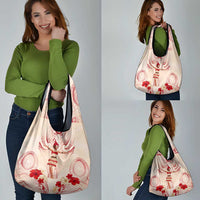 Siva Samoa Grocery Bag Samoan Taupou With Polynesian Pattern LT05 - Polynesian Pride