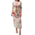 Siva Samoa Puletasi Samoan Taupou With Polynesian Pattern LT05 Long Dress Beige - Polynesian Pride