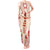 Siva Samoa Tank Maxi Dress Samoan Taupou With Polynesian Pattern LT05 Women Beige - Polynesian Pride