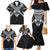 New Zealand Morepork Family Matching Mermaid Dress and Hawaiian Shirt Maori Pattern Black