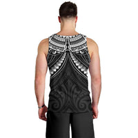 New Zealand Morepork Men Tank Top Maori Pattern Black LT05 - Polynesian Pride