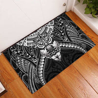 New Zealand Morepork Rubber Doormat Maori Pattern Black LT05 - Polynesian Pride