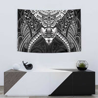 New Zealand Morepork Tapestry Maori Pattern Black LT05 - Polynesian Pride