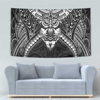 New Zealand Morepork Tapestry Maori Pattern Black LT05 - Polynesian Pride