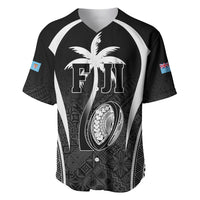 Custom Fiji Rugby Baseball Jersey Fijian Warrior Black LT05 Black - Polynesian Pride