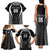 Custom Fiji Rugby Family Matching Tank Maxi Dress and Hawaiian Shirt Fijian Warrior Black