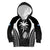 Custom Fiji Rugby Kid Hoodie Fijian Warrior Black